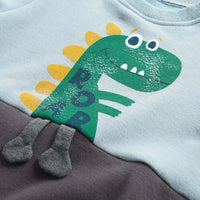 Thumbnail for Mini Fashion – Soft Fleece Onesie with Dino Print