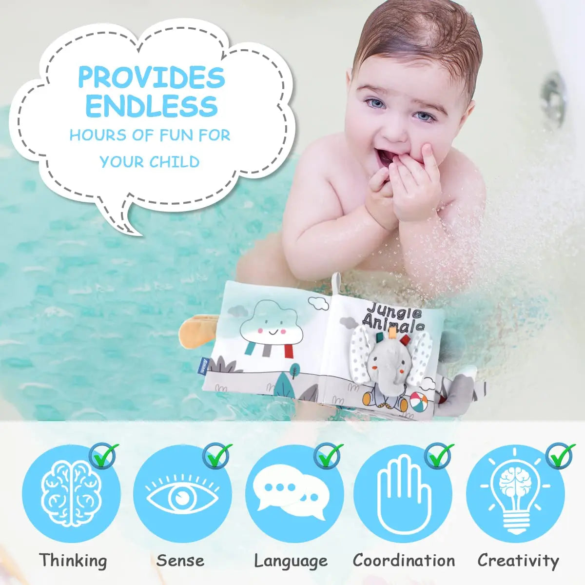 Soft Sensory Book – Feeling & Discovery - Baby Booklet