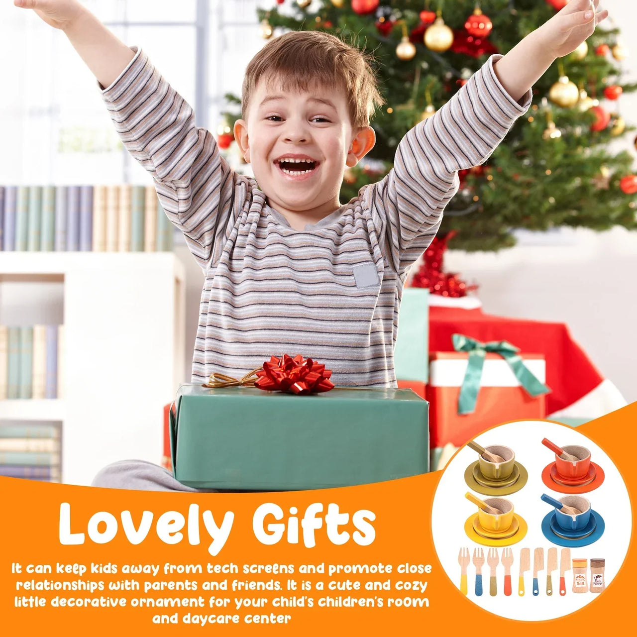Woods™ - Creative & Educational - Wooden Kitchen Play Set Child