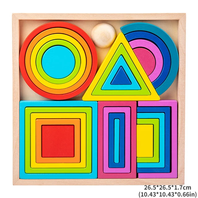 Woods™ - Colorful Explorations - Rainbow Stacking Toys
