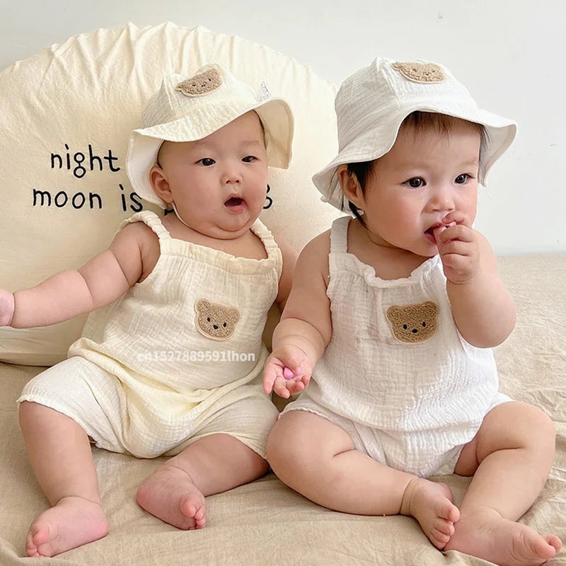 Mini Fashion™ - Cool & Comfortable - Baby garden pants with hat