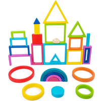Thumbnail for Woods™ - Colorful Explorations - Rainbow Stacking Toys