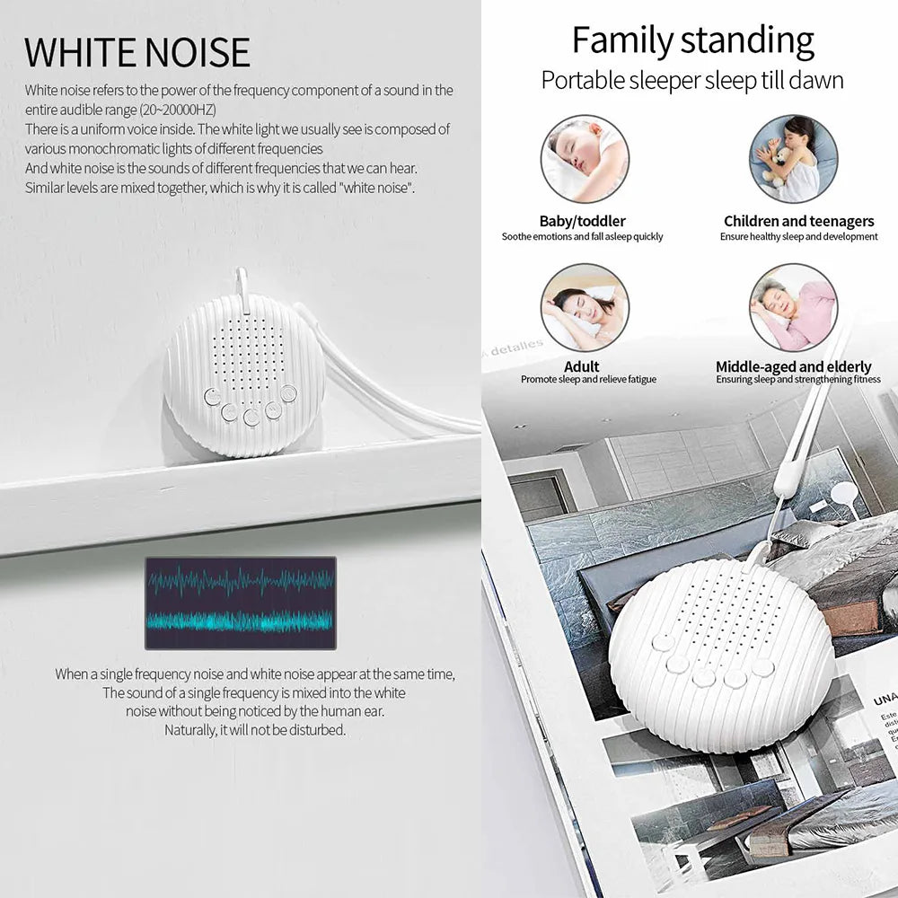 SleepEase – Rest & Travel Time - White Noise Sound Machine for Babies