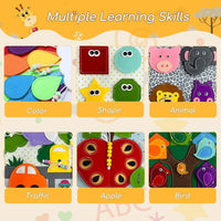 Thumbnail for Sensory Toddler Book™ – Feel & Discover - Felt Book Animals