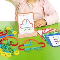 Thumbnail for Sticks & Rings – Smart & Creative - Wooden Shapes Puzzle