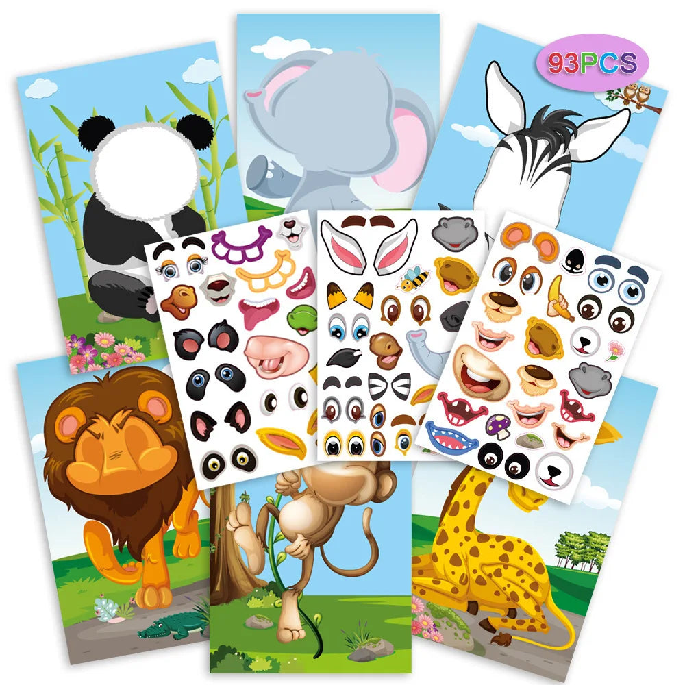 Funny Faces™ – Animal Fun & Sticky Fun - Reusable Sticker Book