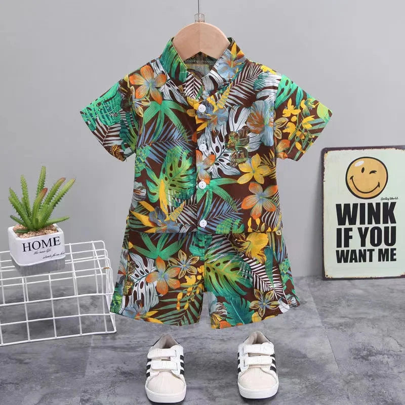 Mini Fashion™ - Fresh & Cheerful - Flowers Boys Set