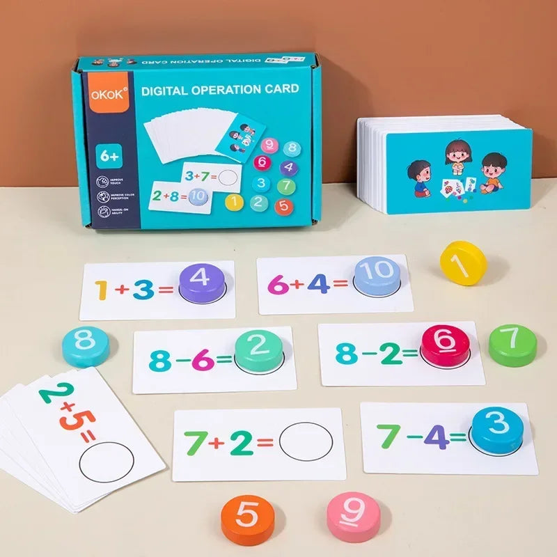 Math Tokens™ - Counting & Solving - Arithmetic Cards Children