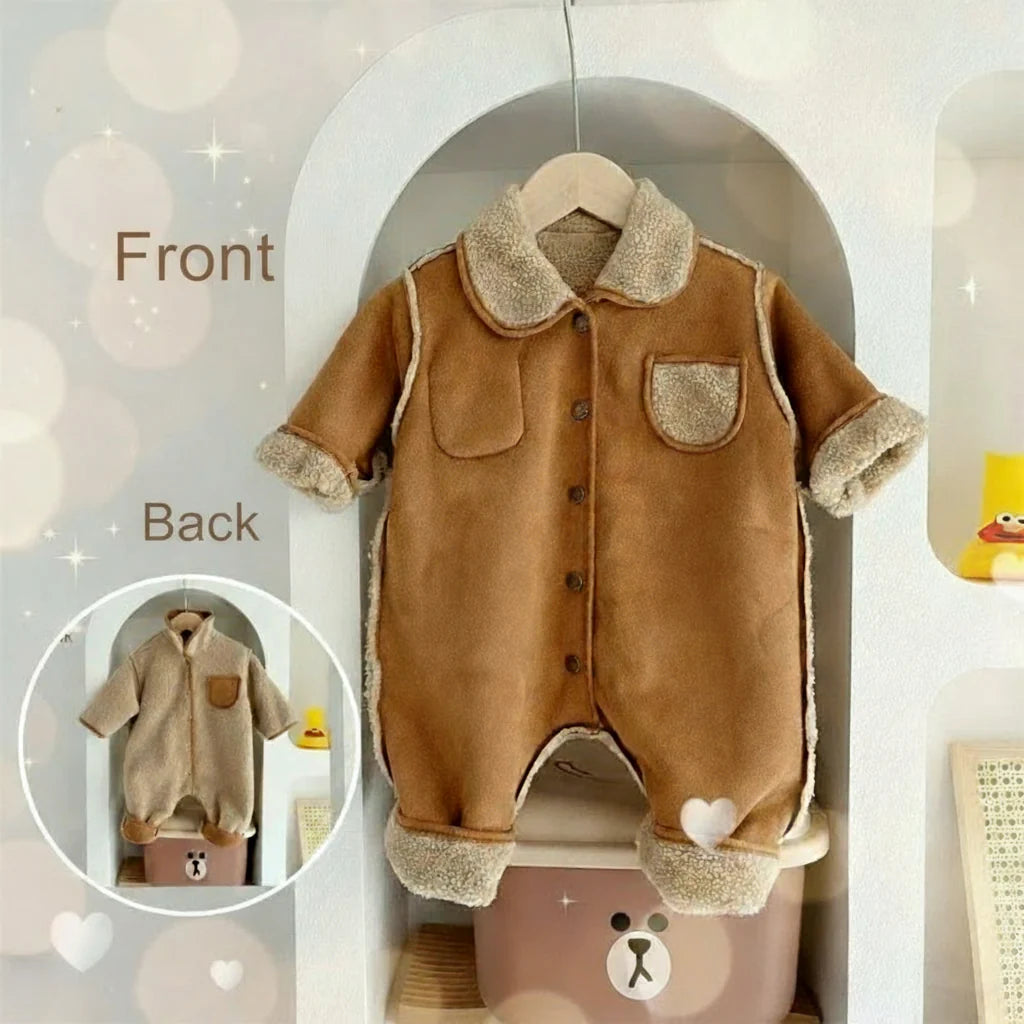 CozyNest – Cozy & Stylish – Thick Winter Romper with Hood