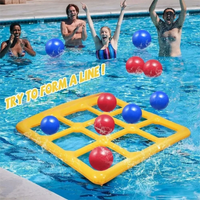 Thumbnail for Pool Tic Tac Toe – Colorful & Fun - Pool Four in a Row Play Set