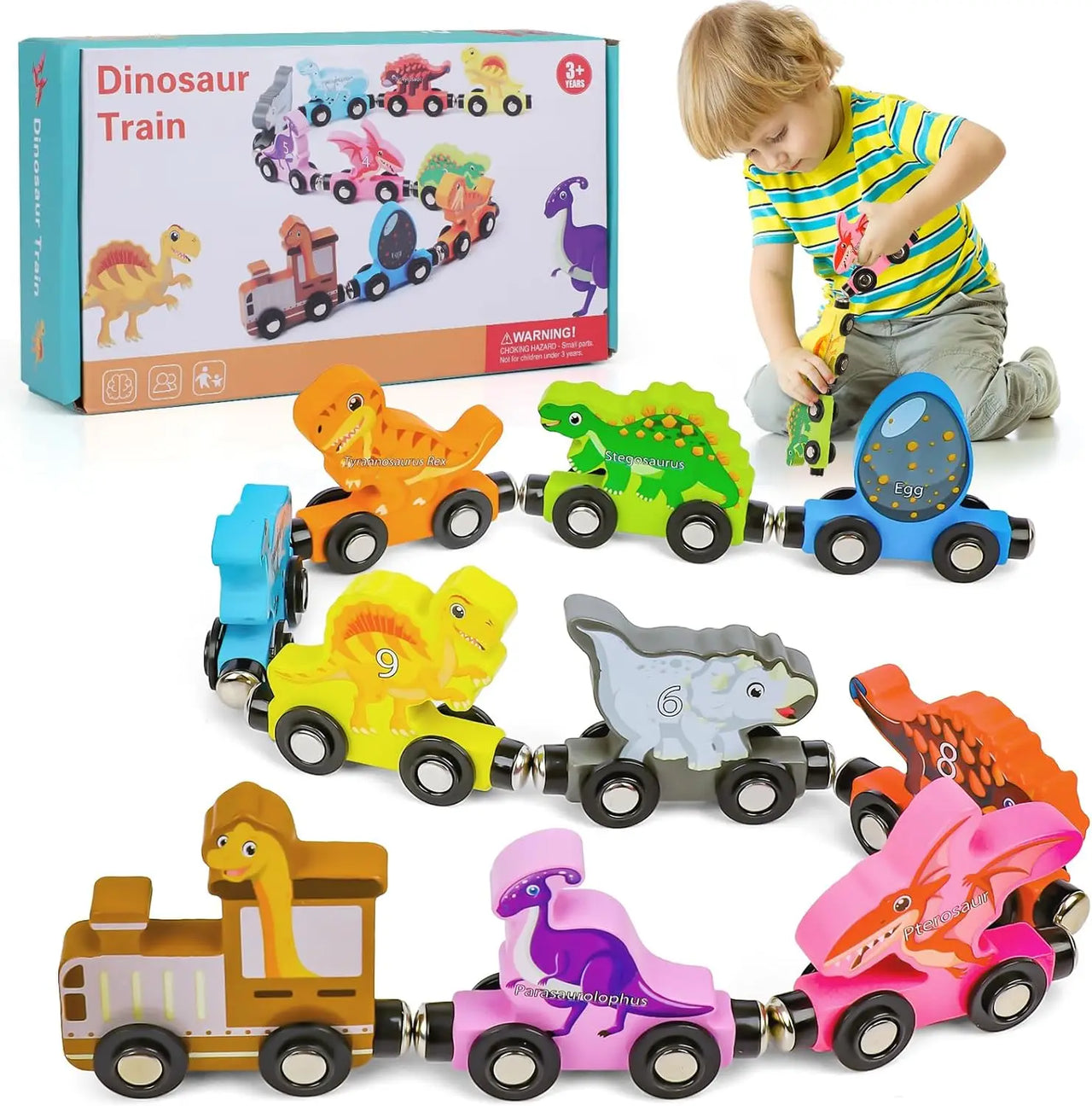 Tiny Express™ – Colors & Shapes - Wooden Train Toys
