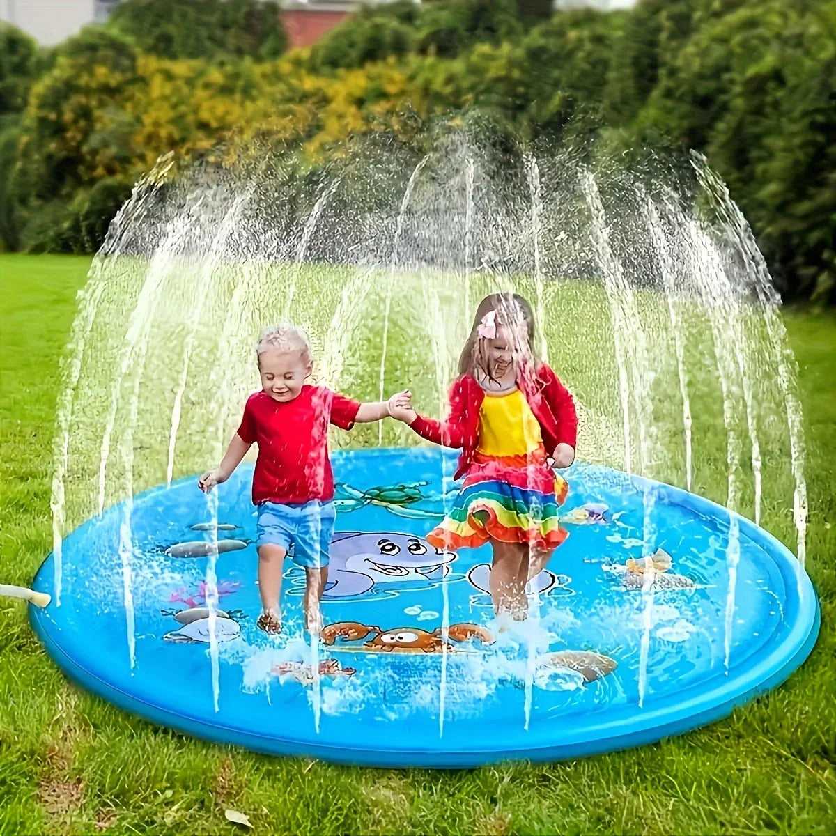 Water Fun Pad™ – Summer Party Lawn - Fountain Water Pool