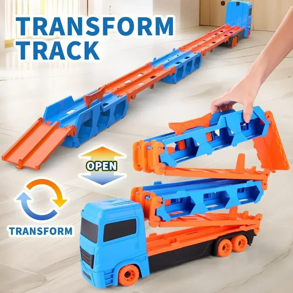 Mega Transporter - 9-in-1 Racing Fun - Transformable Toy Truck