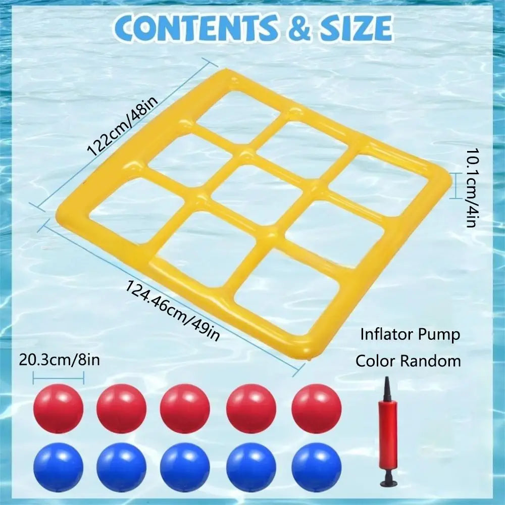 Pool Tic Tac Toe – Colorful & Fun - Pool Four in a Row Play Set