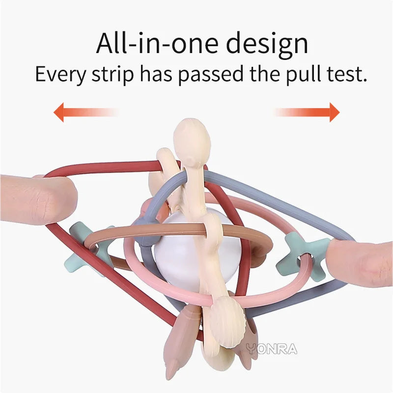 Sensory Rattle Ball™ – Soft Grab Fun - Baby Silicone Teething Toys