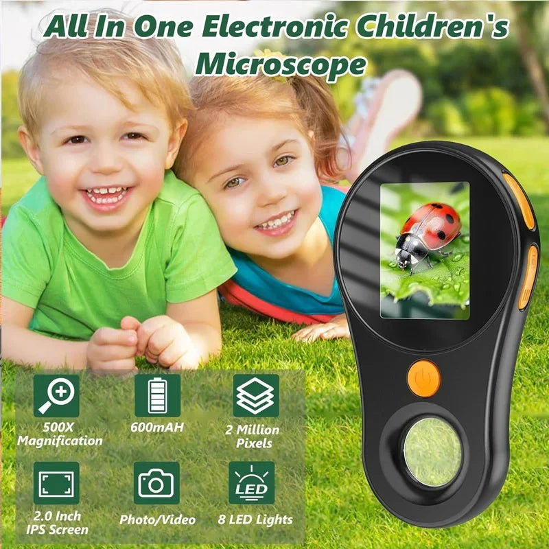 Pocket Microscope 500X - Small & Powerful - Hand Magnifier