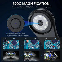 Thumbnail for Pocket Microscope 500X - Small & Powerful - Hand Magnifier