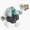 Mini Fashion – Soft Fleece Onesie with Dino Print