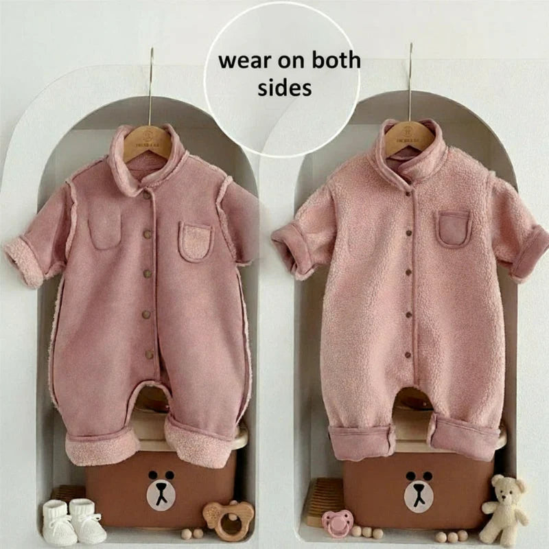 CozyNest – Cozy & Stylish – Thick Winter Romper with Hood