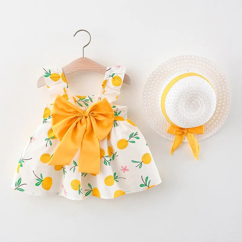 Mini Fashion™ – Sweet & Summery - Fruit Dress (includes FREE straw hat)