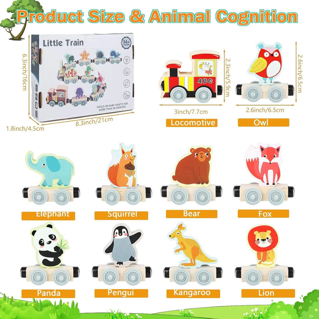 Tiny Express™ – Colors & Shapes - Wooden Train Toys