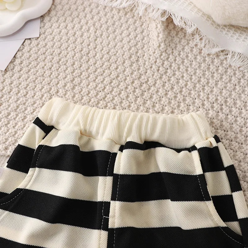 Mini Fashion™ - Stripes Fun - Bomullskjolesett