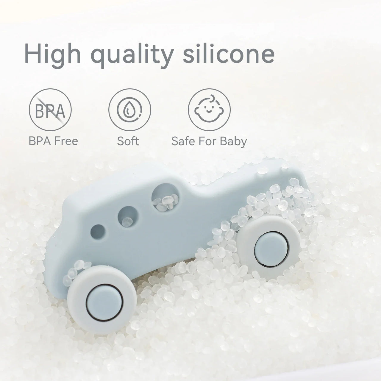 Mini Motion™ – Rolling & Biting - Silicone Vehicle Toys