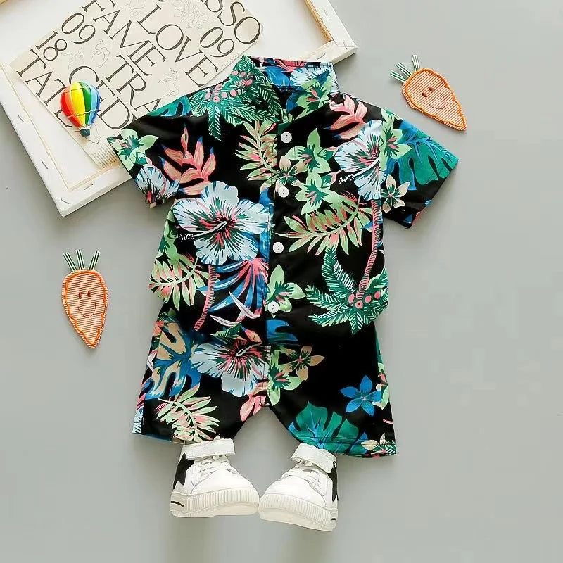 Mini Fashion™ - Fresh & Cheerful - Flowers Boys Set
