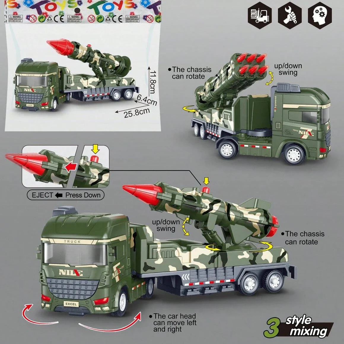 BattleTruck – Military & Interactive – Army Truck Toys