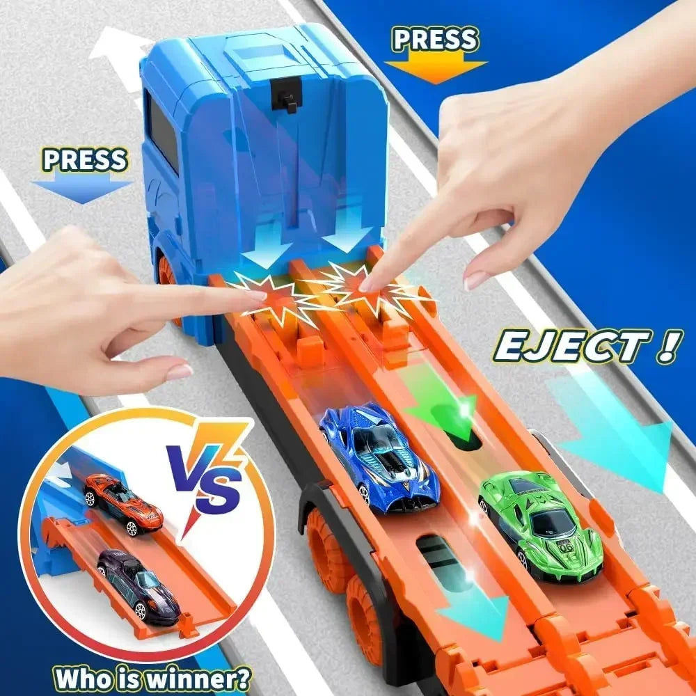 Mega Transporter - 9-in-1 Racing Fun - Transformable Toy Truck