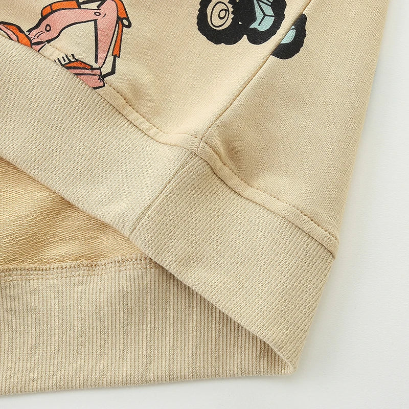 TruckTales – Soft & Warm - Sweater with Colorful Construction Vehicles