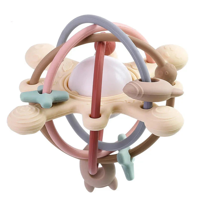 Sensory Rattle Ball™ – Soft Grab Fun - Baby Silicone Teething Toys