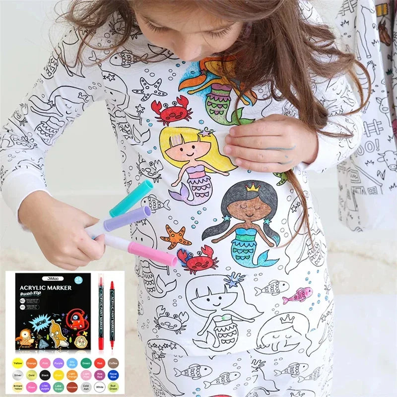DIY Pajama Set™ – Color & Dream - Coloring Children's Pajama Set