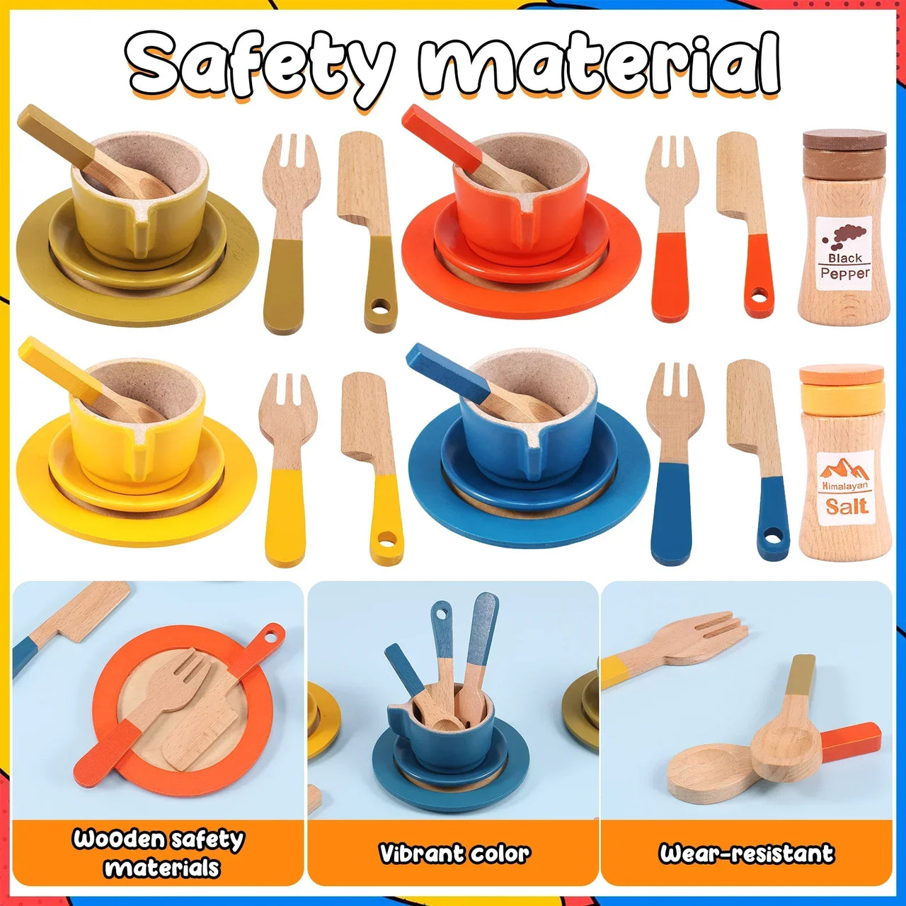 Woods™ - Creative & Educational - Wooden Kitchen Play Set Child