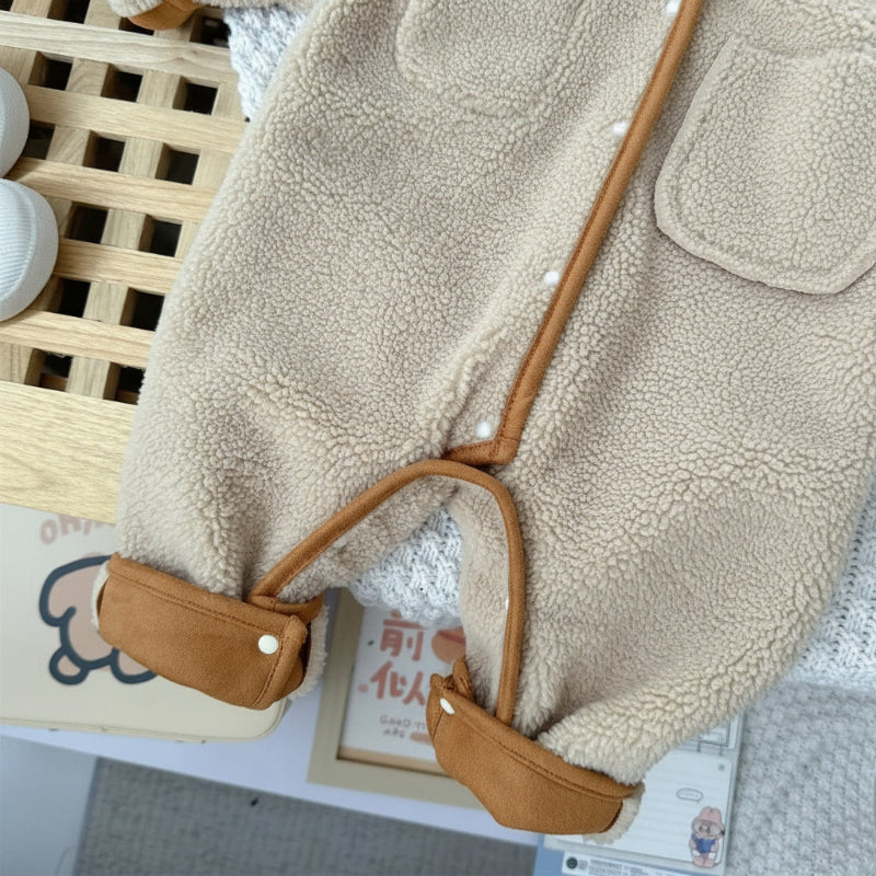 CozyNest – Cozy & Stylish – Thick Winter Romper with Hood