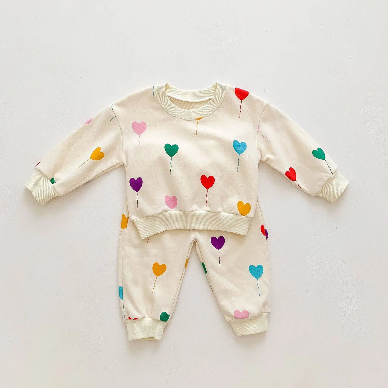 Mini Fashion™ - Super Soft & Comfortable - Colored hearts tracksuit