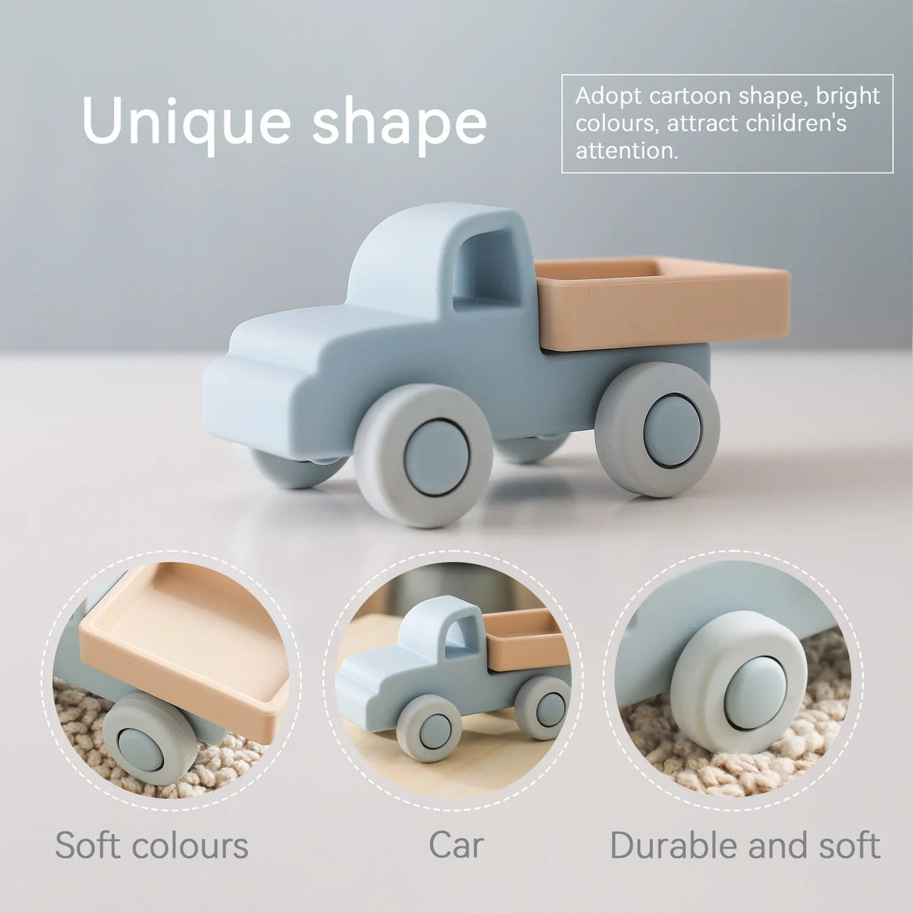 Mini Motion™ – Rolling & Biting - Silicone Vehicle Toys