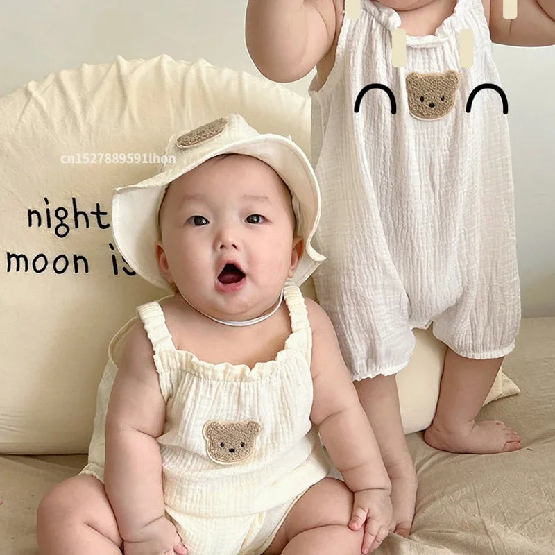 Mini Fashion™ - Cool & Comfortable - Baby garden pants with hat