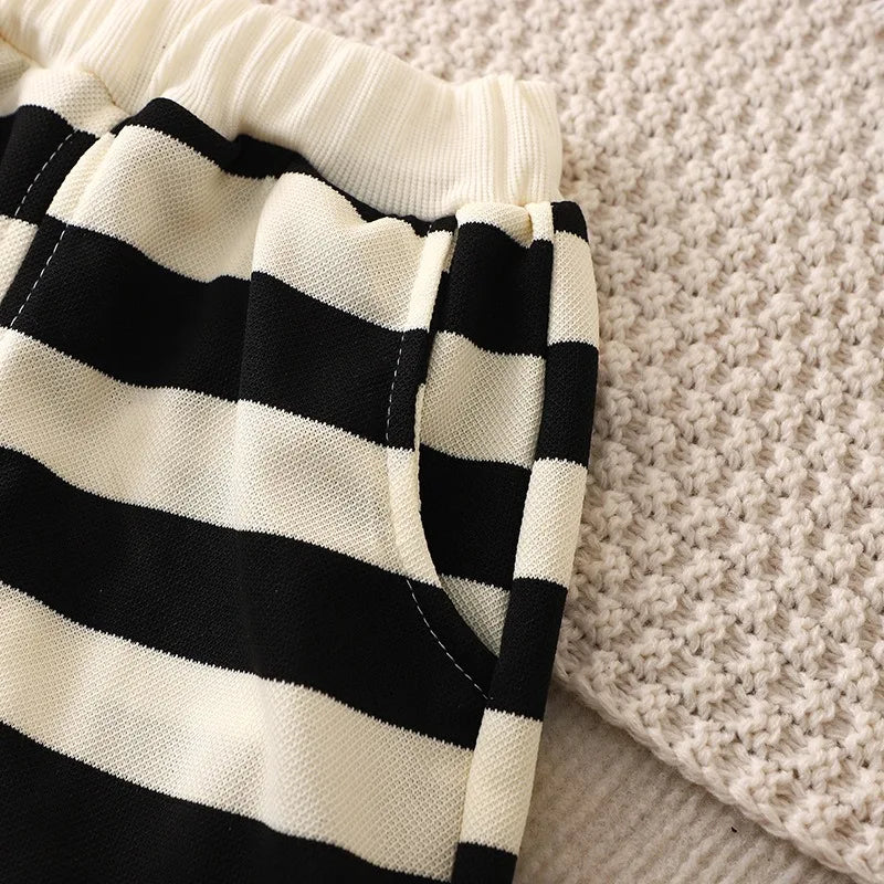 Mini Fashion™ - Stripes Fun - Bomullskjolesett