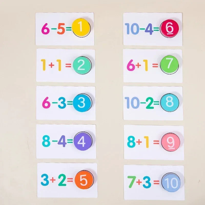 Math Tokens™ - Counting & Solving - Arithmetic Cards Children