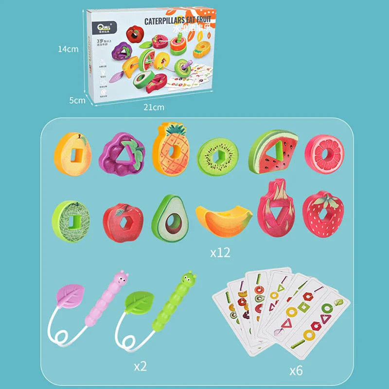 Fruit Lacing Game™ – Fine motor skills - Fruit Beads Toys