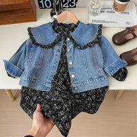 Thumbnail for Enchanted Blossom™ - Denim jacket combined with dress