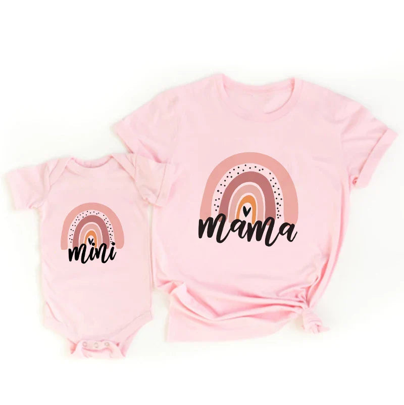 Mini Fashion™ - Mommy & Daughter - Matching Shirt & Romper