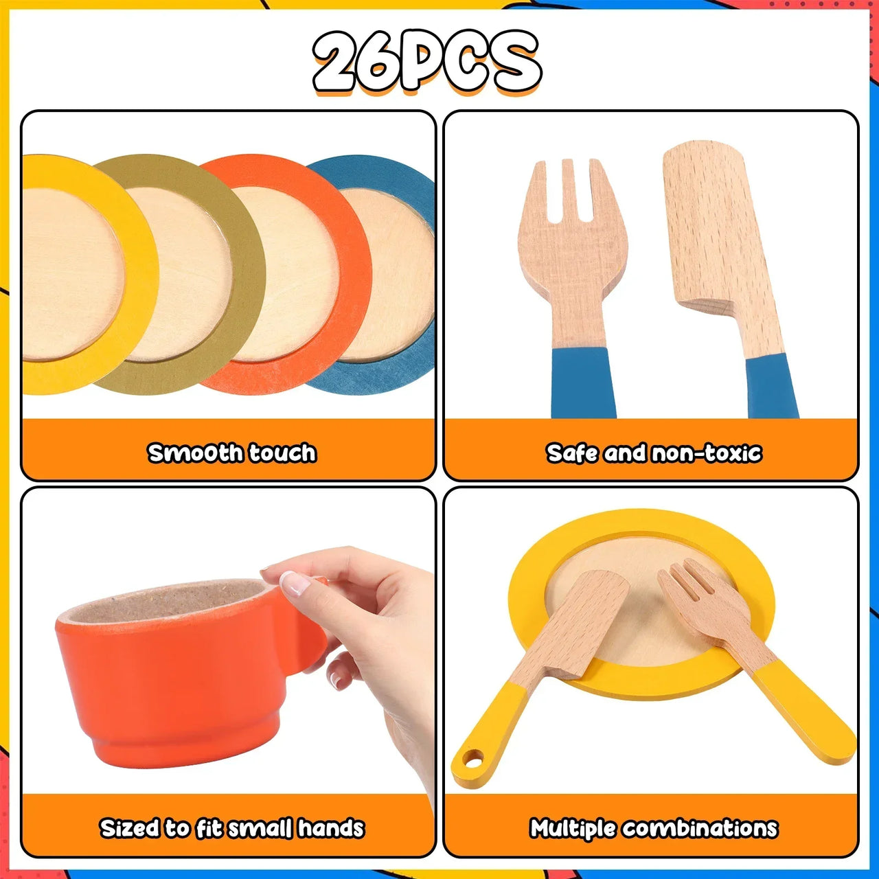 Woods™ - Creative & Educational - Wooden Kitchen Play Set Child