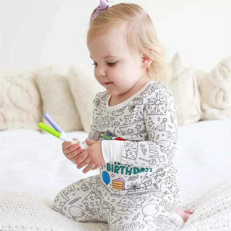 DIY Pajama Set™ – Color & Dream - Coloring Children's Pajama Set