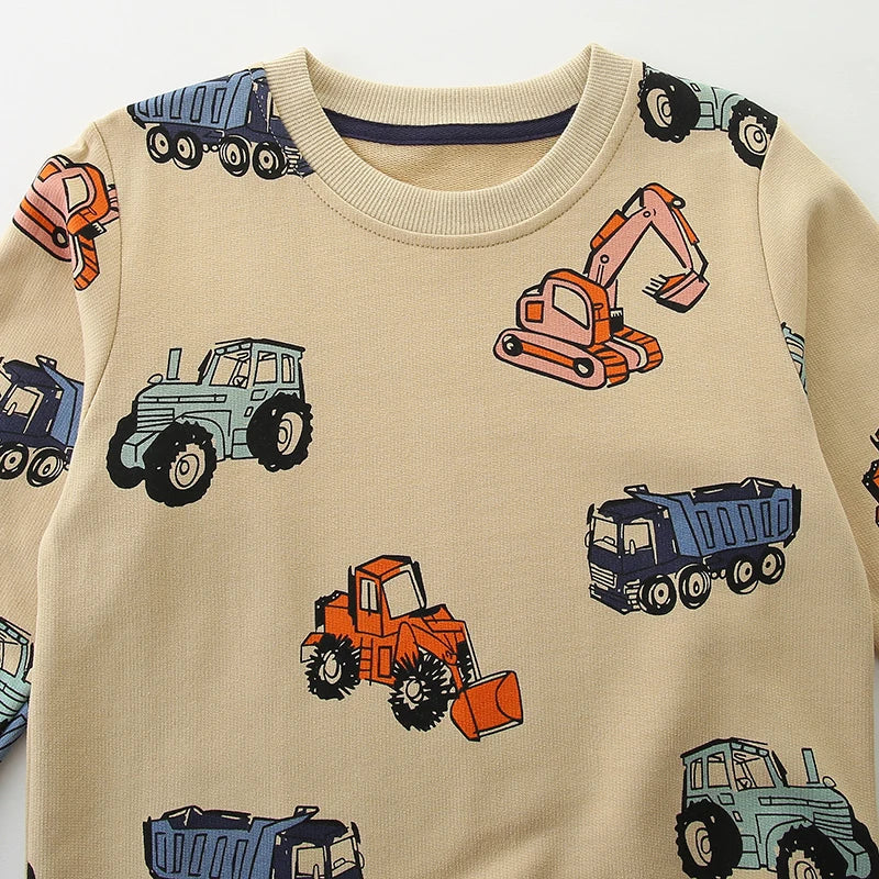 TruckTales – Soft & Warm - Sweater with Colorful Construction Vehicles