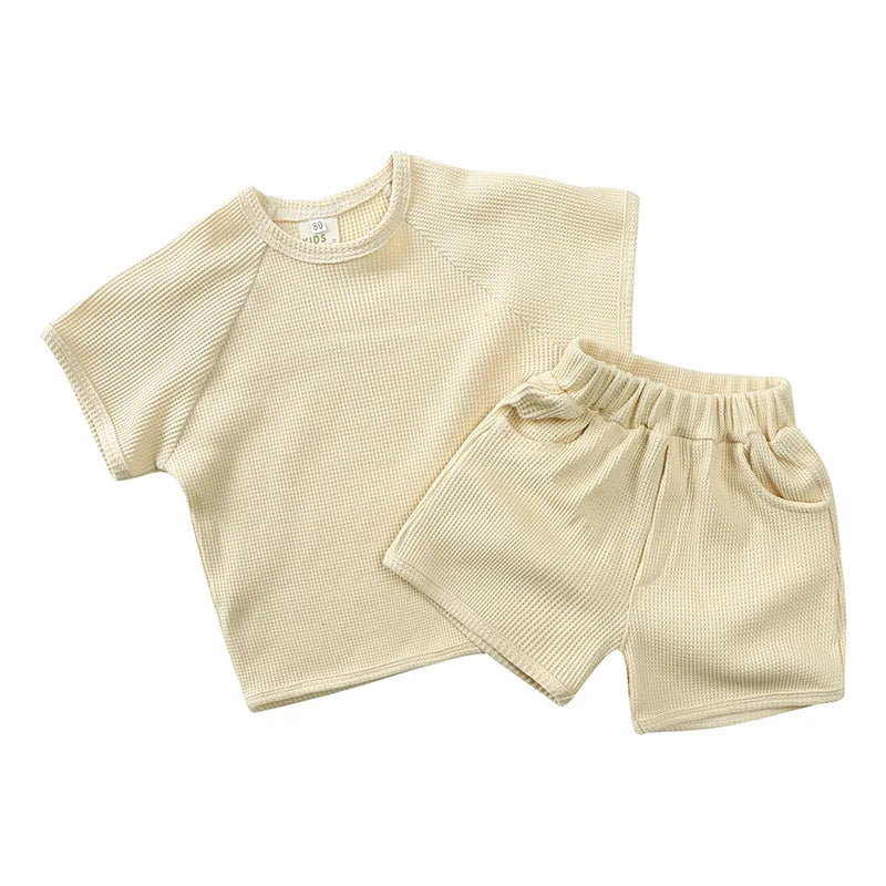Mini Fashion™ - Summer rib fabric clothing set.