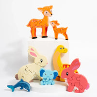 Thumbnail for Animal Puzzle™ – Explore & Learn - Cartoon Wooden Puzzle