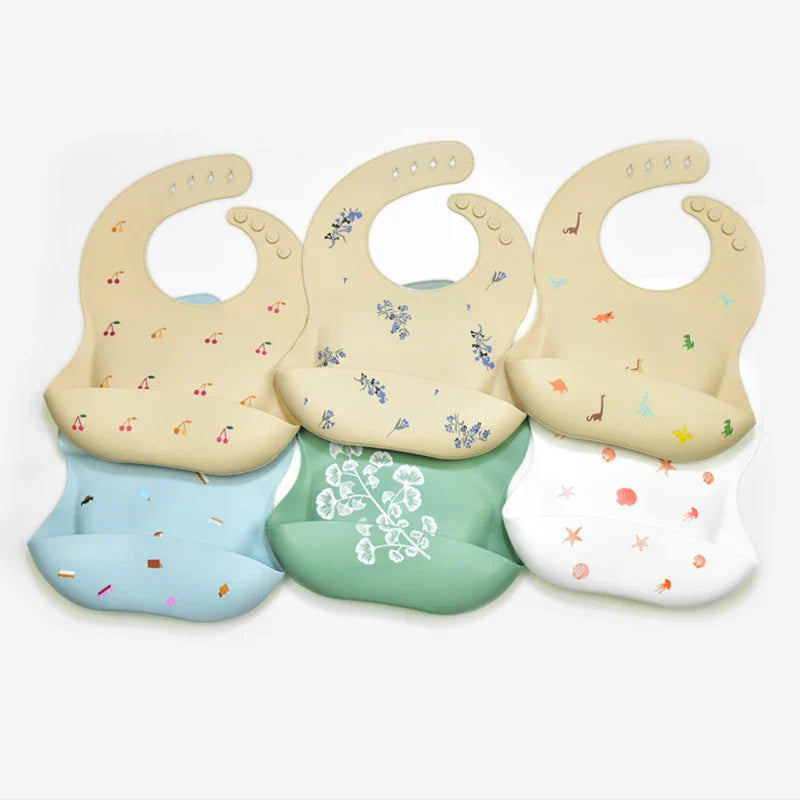 Silicone Bib - Waterproof & Fashionable - Silicone Baby Bib