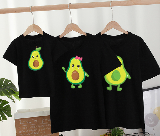 Mini Fashion™ - Matching With The Family - Avocado T-shirt Black